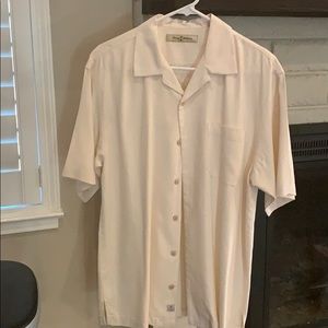 Cream Men’s Tommy Bahama Button up shirt